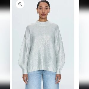 Pistola Women's Carlen Mock Neck Over-Sized Soft Alpaca Wool Knit Sweater